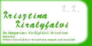 krisztina kiralyfalvi business card